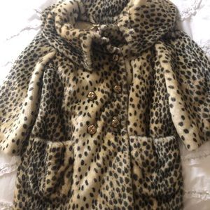 Juicy Courure faux fur leapard coat